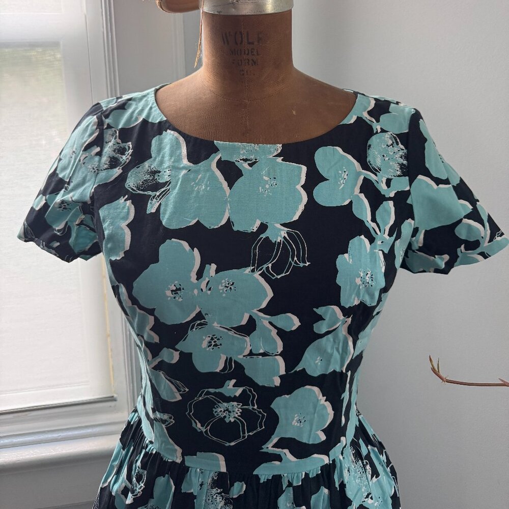 Oscar de la Renta black floral dress - Picture 2 of 3